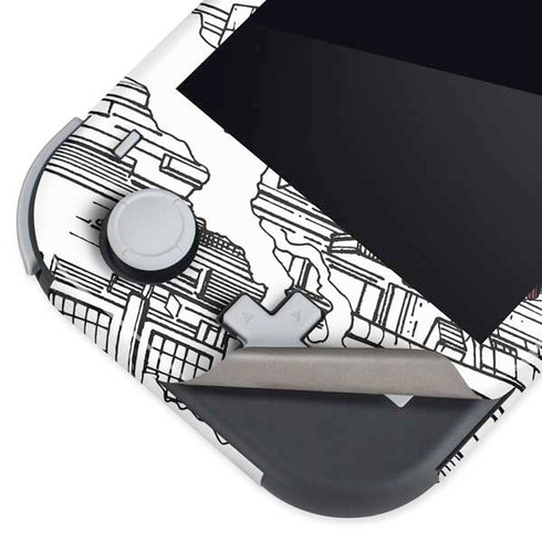 DC Comics Superman Flying Over City Pose Nintendo Switch Lite Skin
